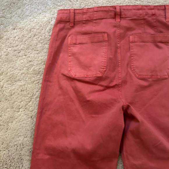 Risen Salmon pink Wide Leg Patch Pocket Button Fly Jeans size 1XL - Picture 8 of 11